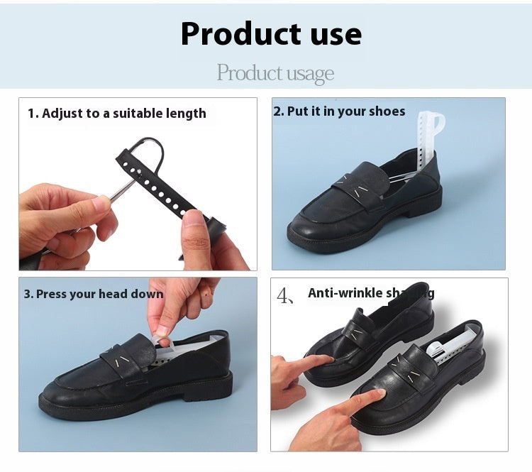 Black Adjustable Anti-wrinkle Plastic Shoe Stretcher