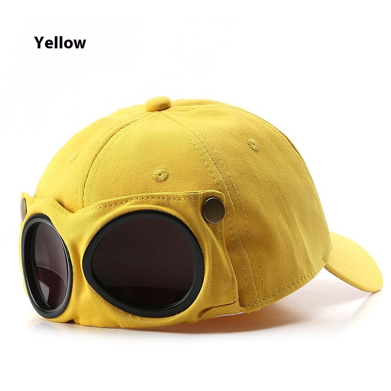 Pilot Hat Personalized Glasses Peaked Cap Male Sunglasses Sunshade Spring and Summer All-Match