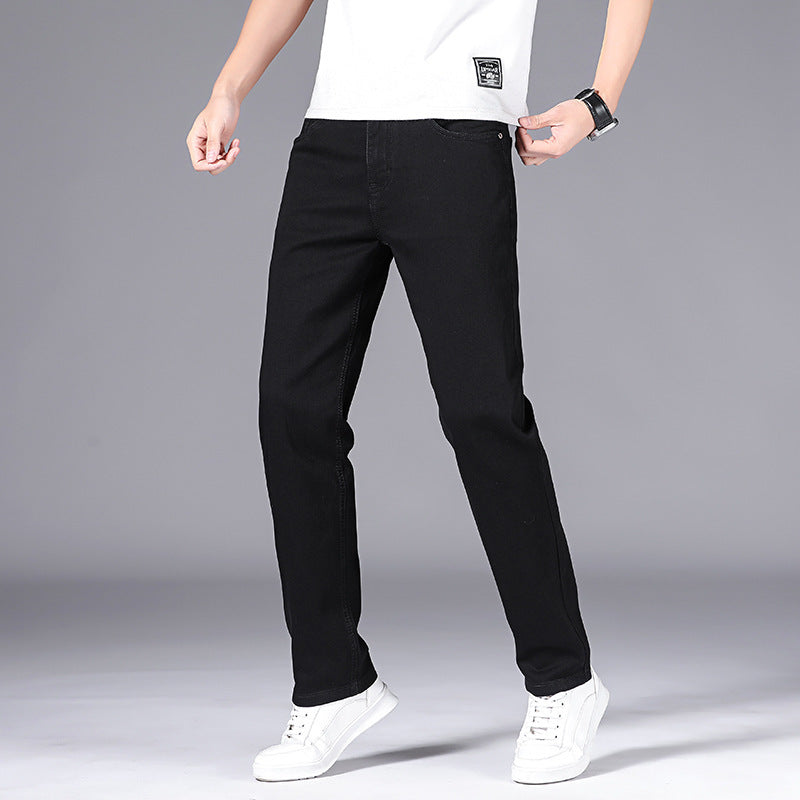 Long Pants Korean Black Casual Plus Size Dad Jeans for Men