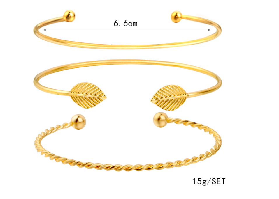 Modyle Gold Color Crystal Wedding Bracelets For Woman