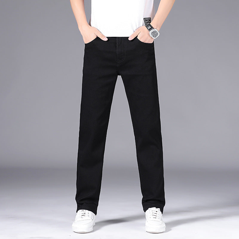 Long Pants Korean Black Casual Plus Size Dad Jeans for Men