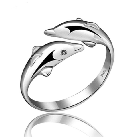 Dolphin Tail Ring: 925 Sterling Silver