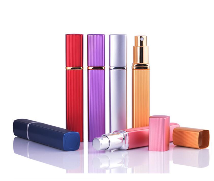 12ML Aluminum Perfume: Tube Glass Bottle Lipstick Type Square