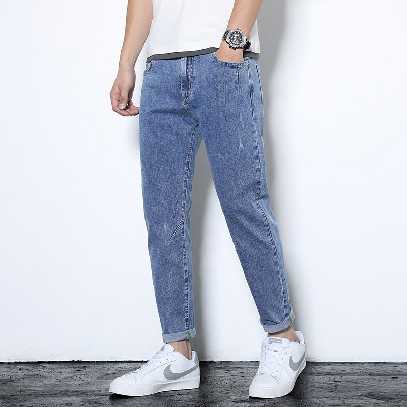 Fashion Simple Small Feet Jeans for Men