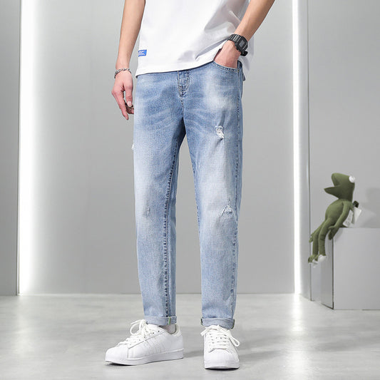 Fashion Simple Small Feet Jeans for Men
