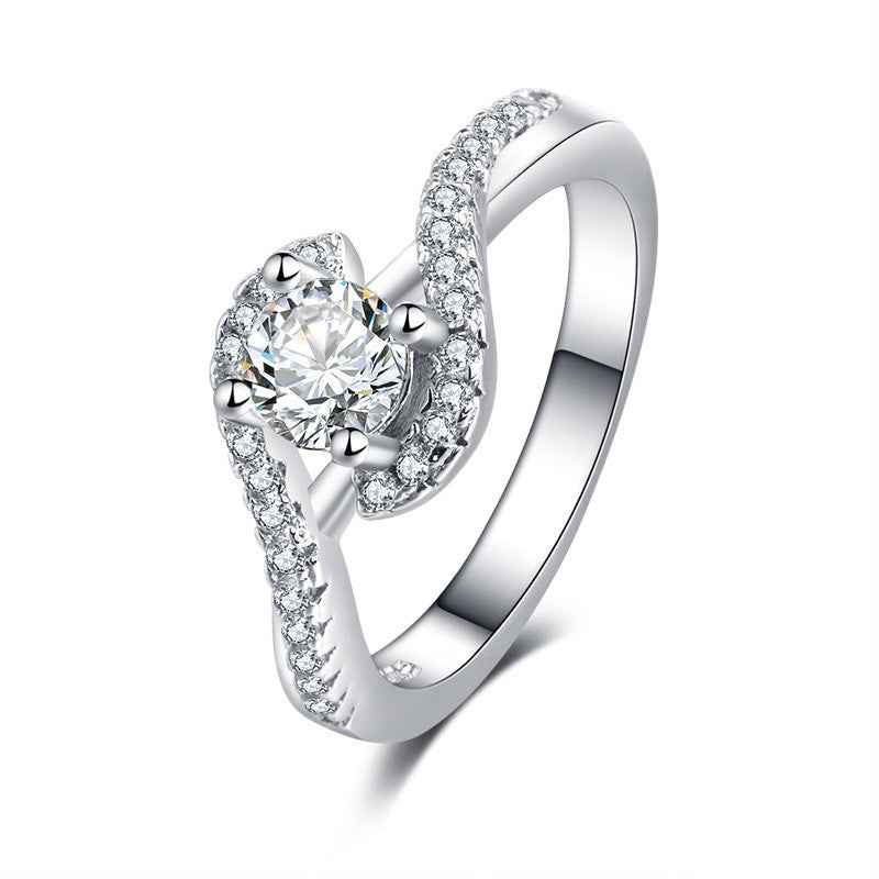 Stylish Diamond Zircon Ring