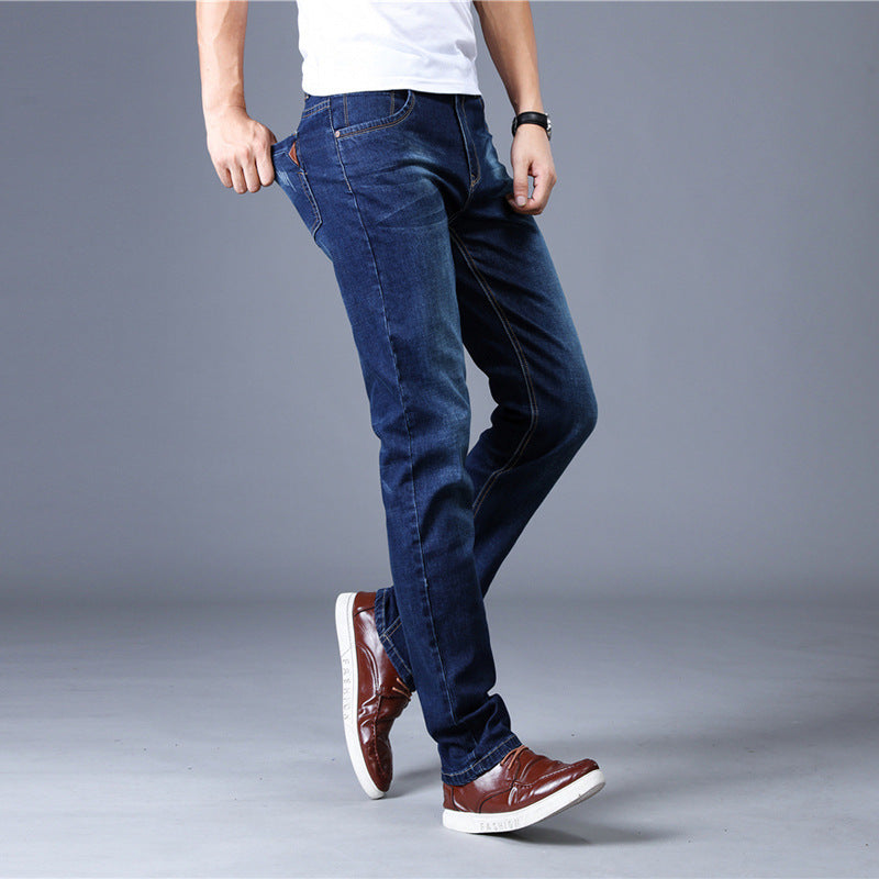 Slim Jeans for Men: Straight-Leg Stretch Trousers