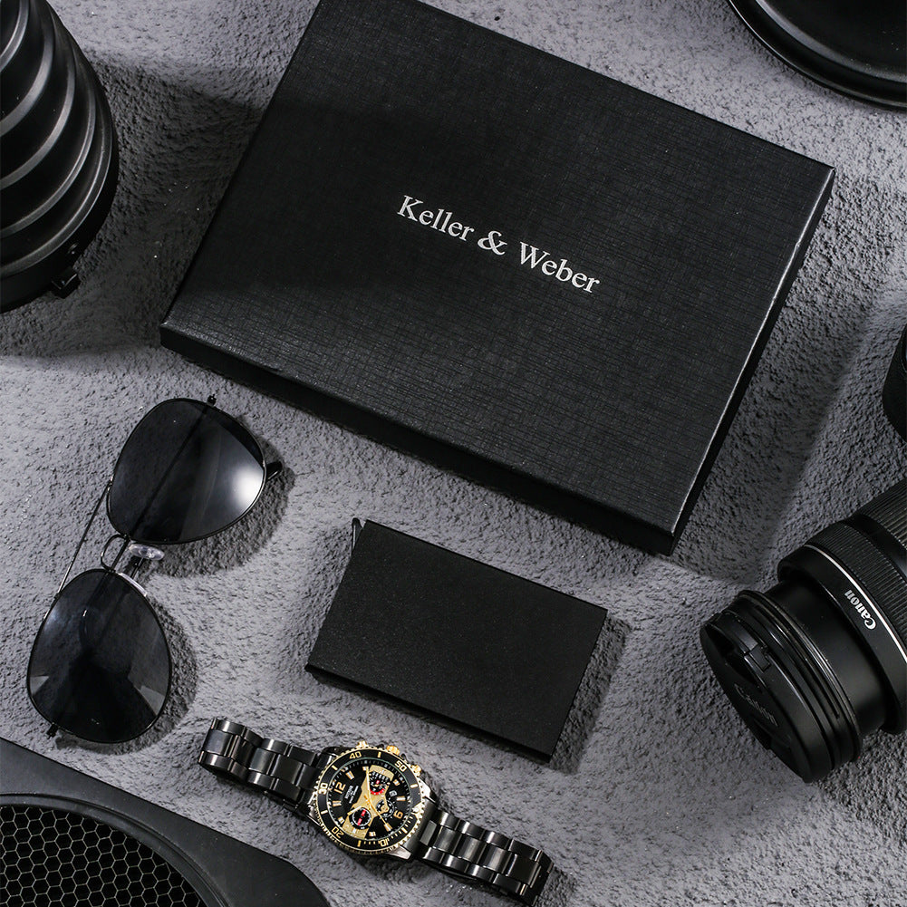 Quartz Watch and Sunglasses Gift Set for Men