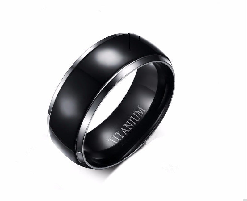 Triangle L Ring: Titanium Steel (Black)