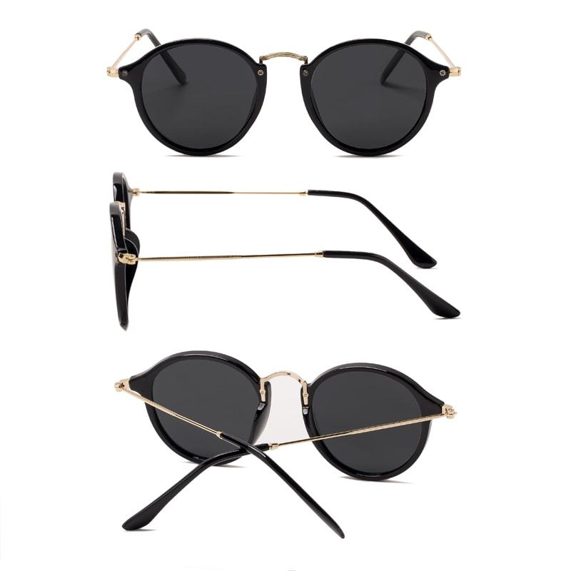 Round Metal Sunglasses for Men and Women