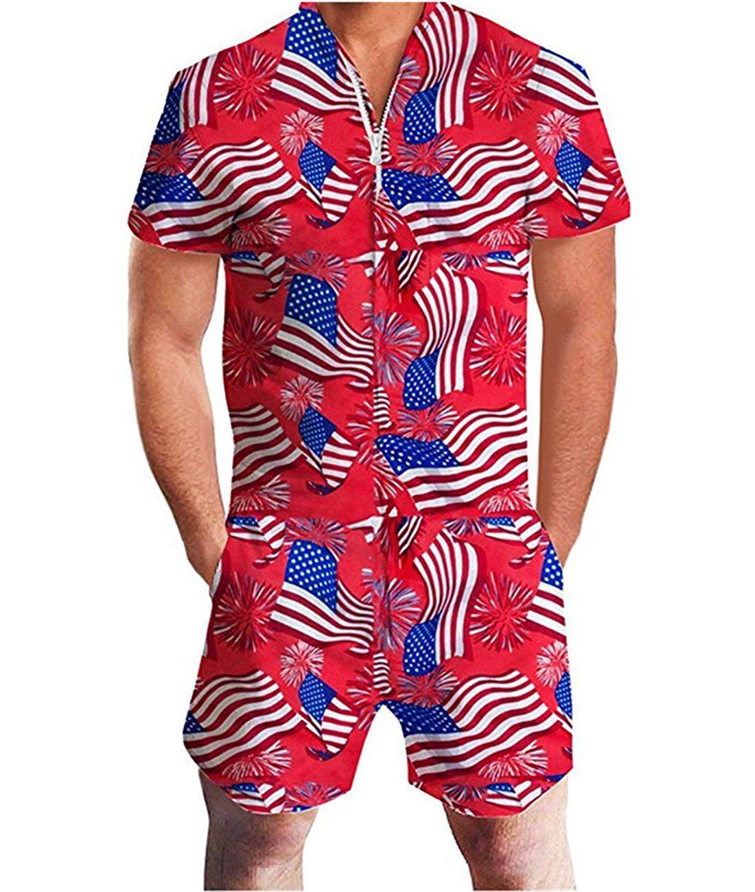 European and American Summer Short-Sleeved Suit for Men