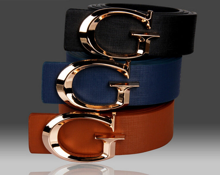 Casual Fashion Alloy Belt with Jersey Buckle for Men and Women