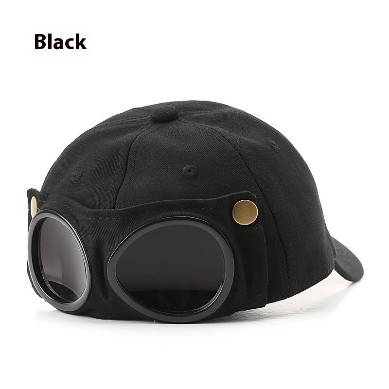 Pilot Hat Personalized Glasses Peaked Cap Male Sunglasses Sunshade Spring and Summer All-Match