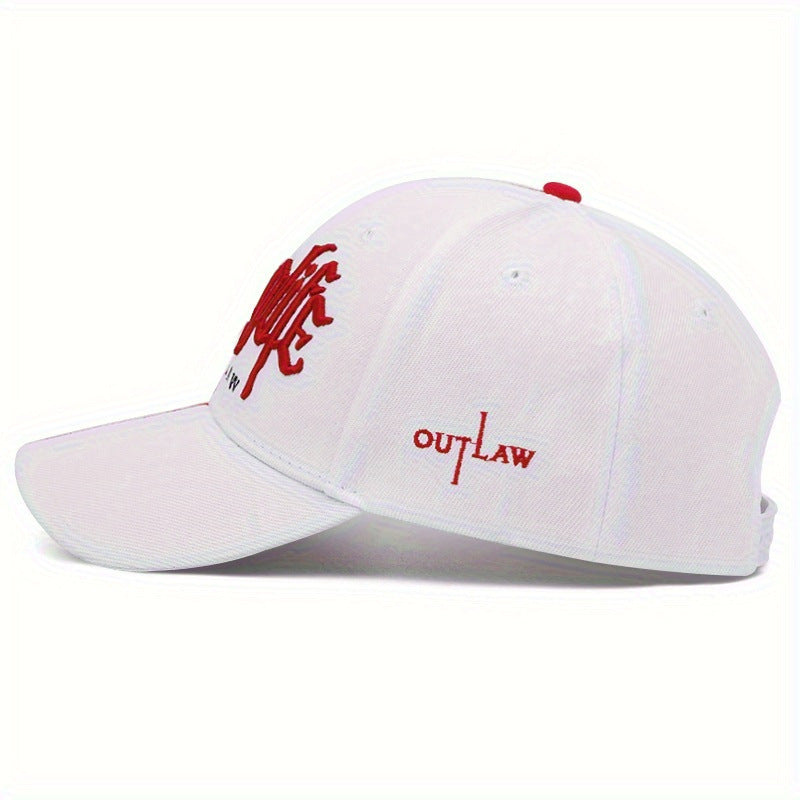 Embroidered Letter Double Stitching All-Matching Sun Hat Peaked Cap