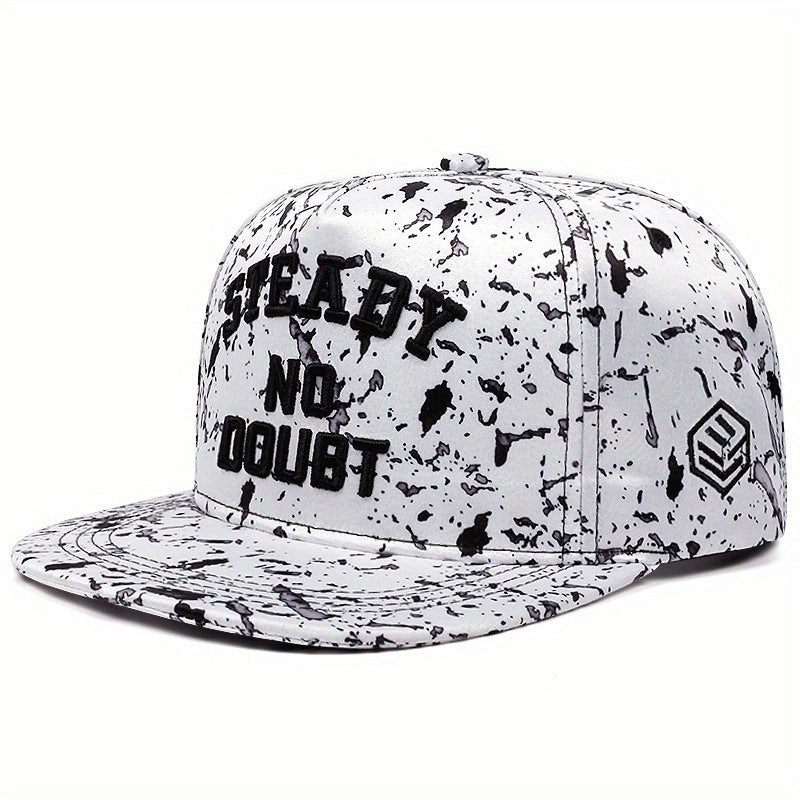 Flat Brim Camouflage Street Embroidery Letters Hip Hop Hat