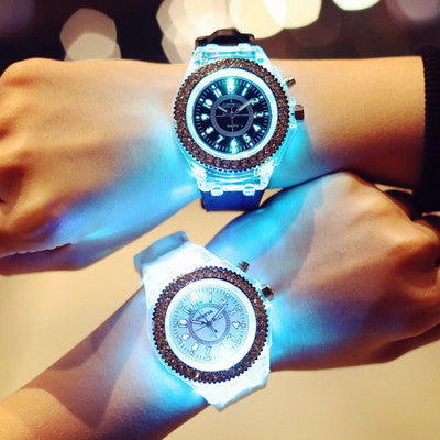 LED Luminous Watch: Geneva Quartz Watch