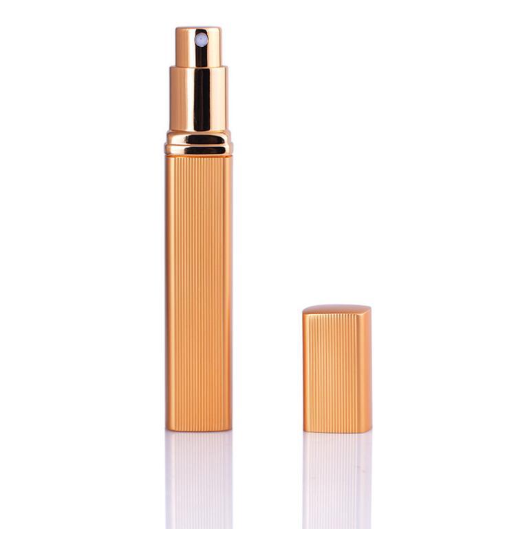 12ML Aluminum Perfume: Tube Glass Bottle Lipstick Type Square