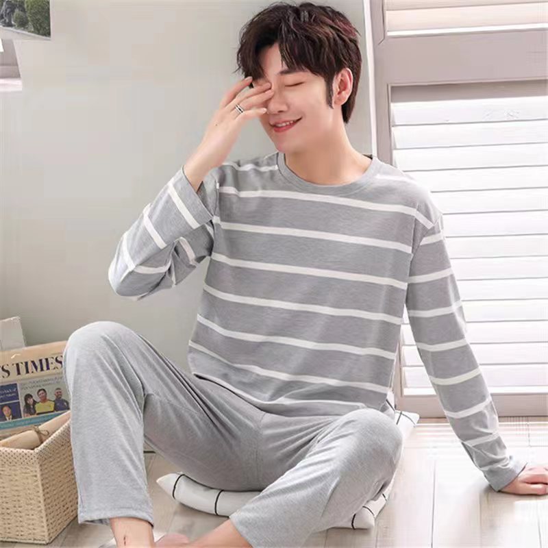 Pajamas Long Sleeved Spring and Autumn Home Wear for Men