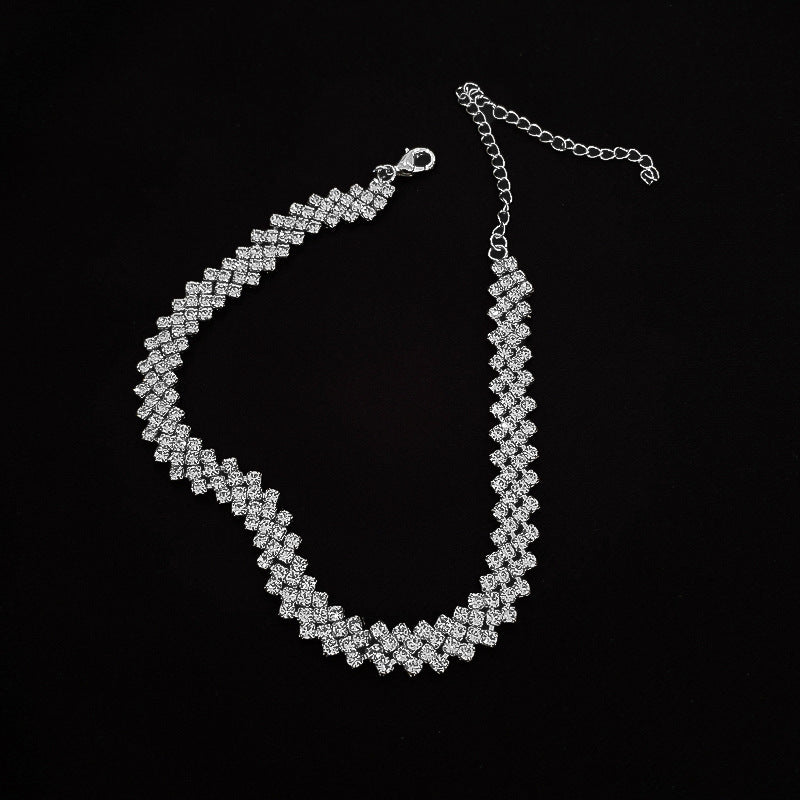 Rhinestone Necklace: Clavicle Chain Necklace