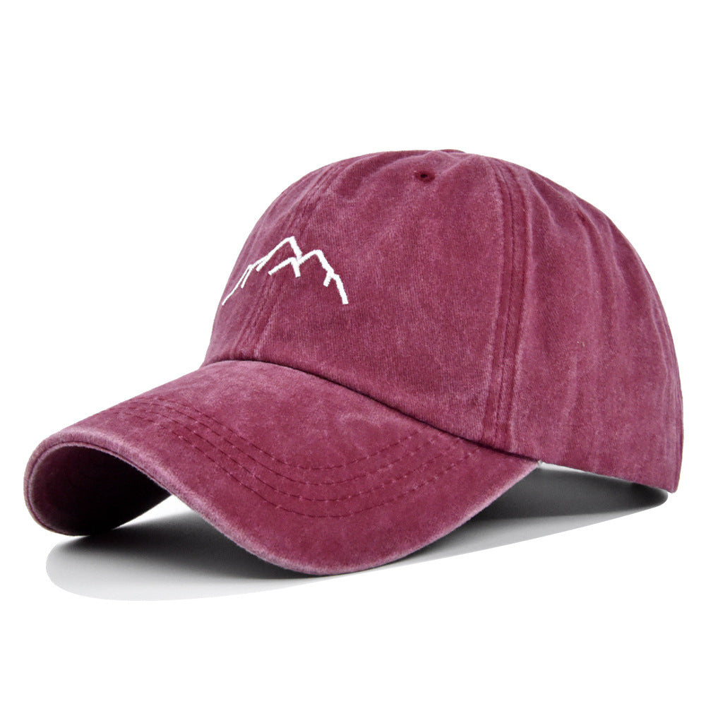 Three-Dimensional Embroidery Baseball Mountain Embroidered Peaked Cap Sun Hat Letter Trucker Hat