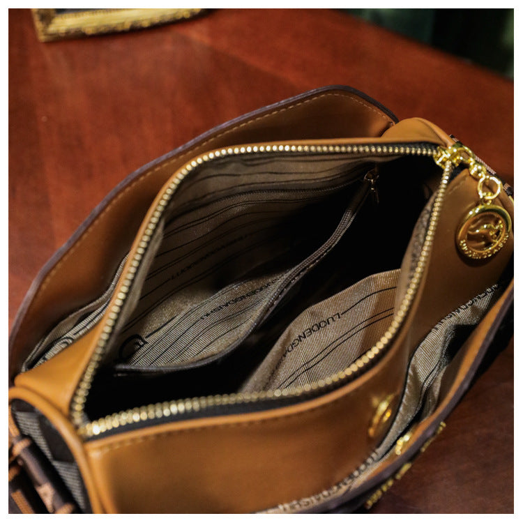 Rhombus Leather Fashion Shoulder Messenger Bag for Women