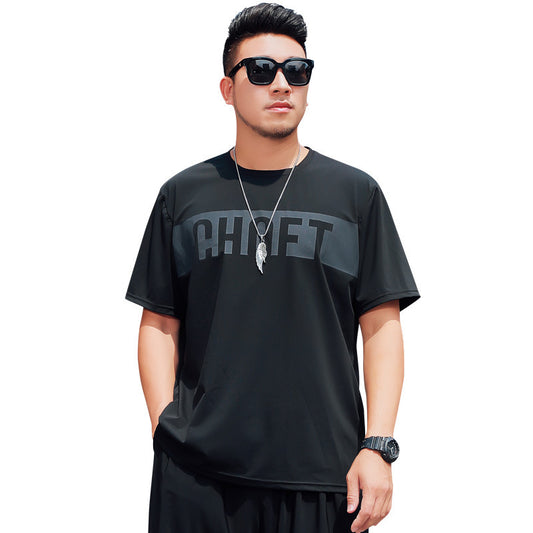 Silk Short-Sleeved Men's Trend Loose and Cool T-shirt