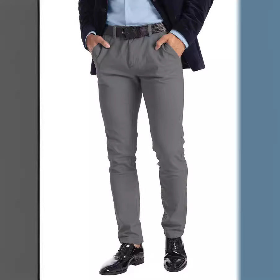 Business Micro-Elastic Straight-Leg Trousers for Men