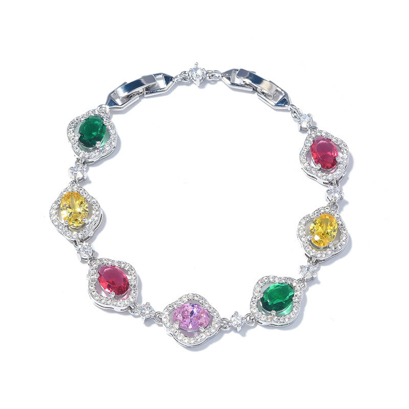 Colorful Zircon Bracelet for Women