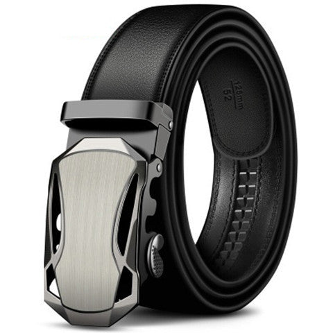 Lengthen Popular Classic Glossy Black: Automatic Buckle Belt for Men