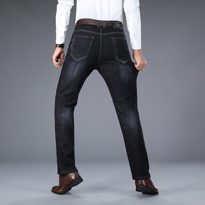 Business Straight Stretch Fashion Loose Jeans for Men