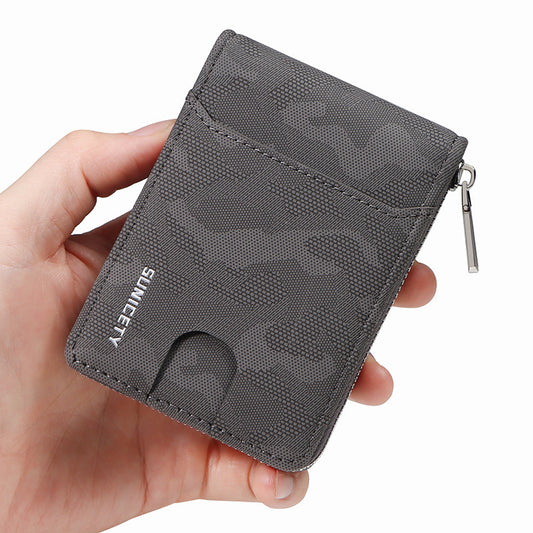 Camouflage Large Capacity Zipper Wallet for Men