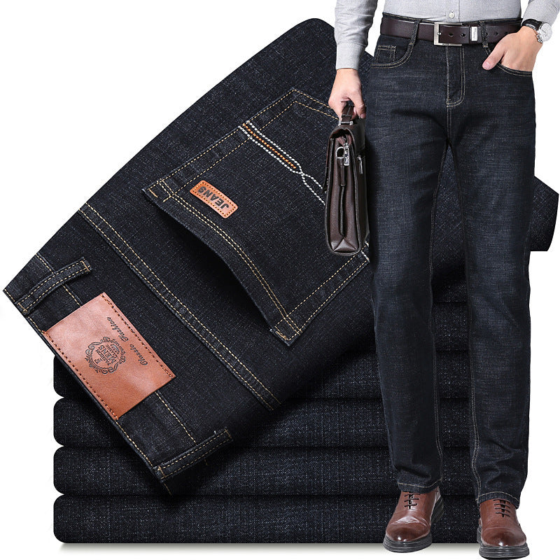 Autumn Thick Jeans Loose Straight for Men