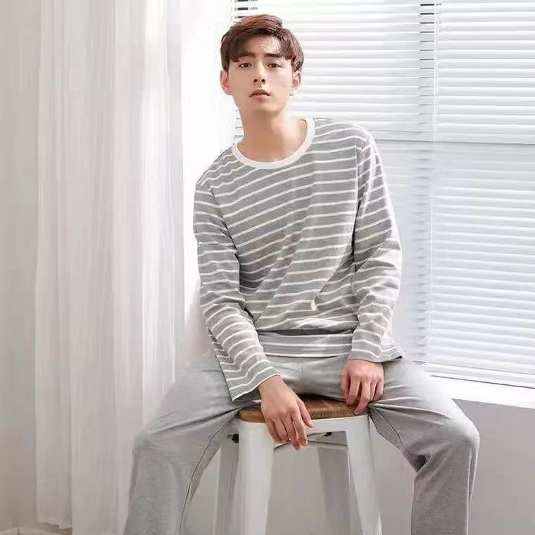 Pajamas Long Sleeved Spring and Autumn Home Wear for Men