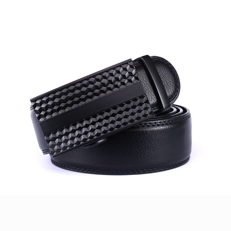 Fashion Casual Two-Layer Leather Comfort Click Belt for Men